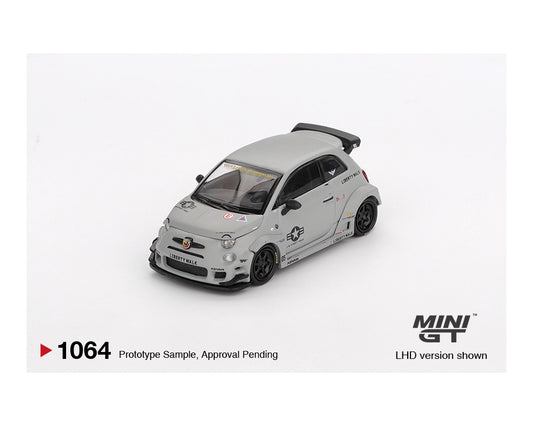 Mini GT 1:64 Abarth 595 LB-WORKS x Abas Works Fighters in Matte Grey – Mijo Exclusives