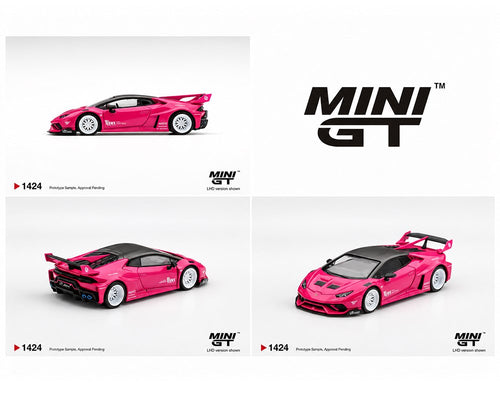 Mini GT 1/64 LB★Works Lamborghini Huracán GT in Ruby Purple, blister pack