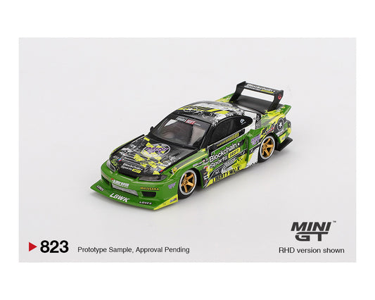 Mini GT 1:64 Nissan LB-Super Silhouette S15 Silvia #555 V2 2024 in Green – Formula Drift Japan