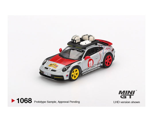 Mini GT 1:64 Porsche 911 Dakar “Mr. Darkar” in Silver – Mijo Exclusives