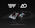 Mini GT 1/64 Porsche 911 GT3 R (992) #77 AO Racing Skeleton Rexy IMSA livery diecast model