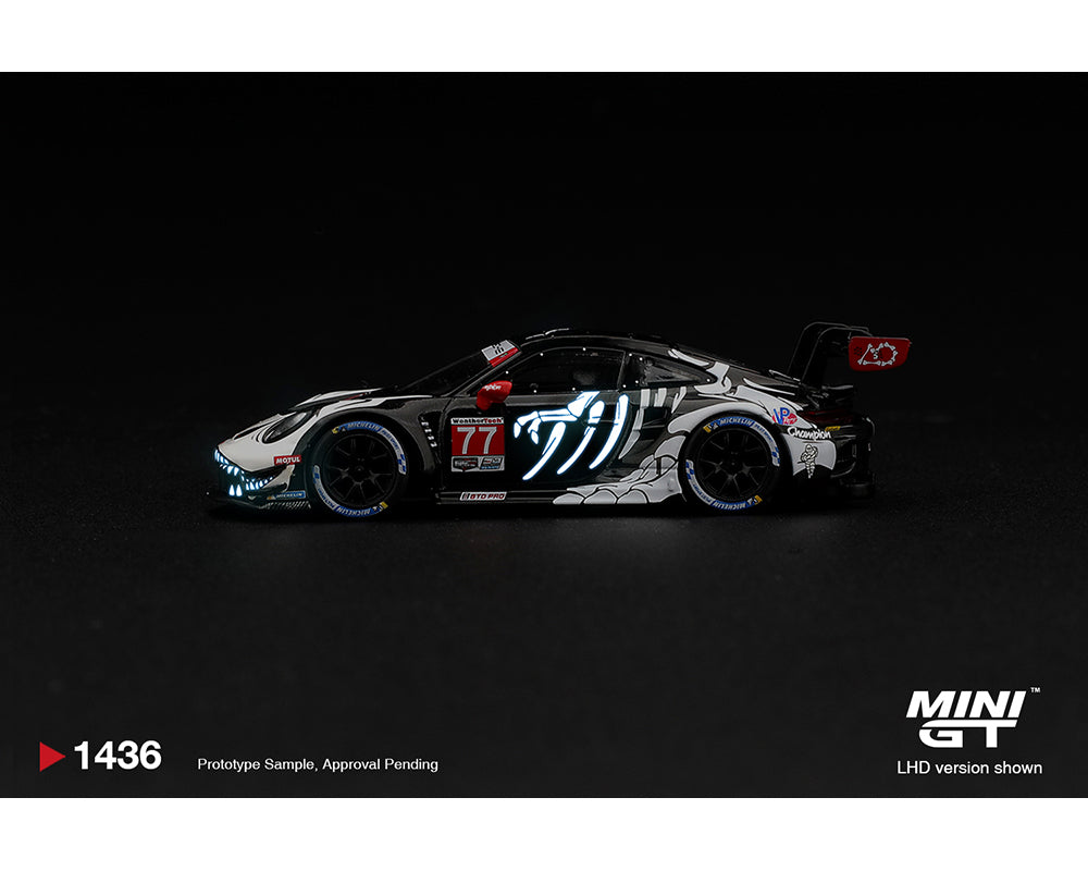 White race car model 911 GT3 R Skeleton Rexy 2026 IMSA Petit Le Mans