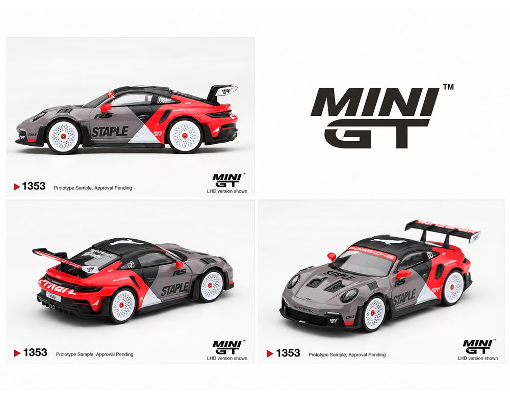 Mini GT 1/64 Porsche 911 GT3 RS Staple x Inozetek limited edition diecast model
