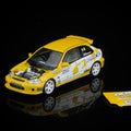 Motorhelix 1/64 Honda Civic Type R EK9 in Exceed Yellow with acrylic display case