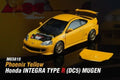 Motorhelix 1/64 Honda Integra Type R DC5 Mugen in Phoenix Yellow