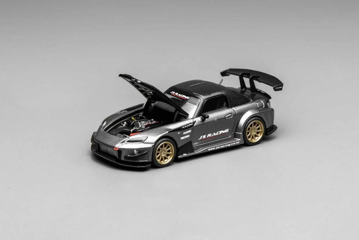 Motorhelix 1/64 Honda S2000 in Moon Rock Metallic diecast model with acrylic case