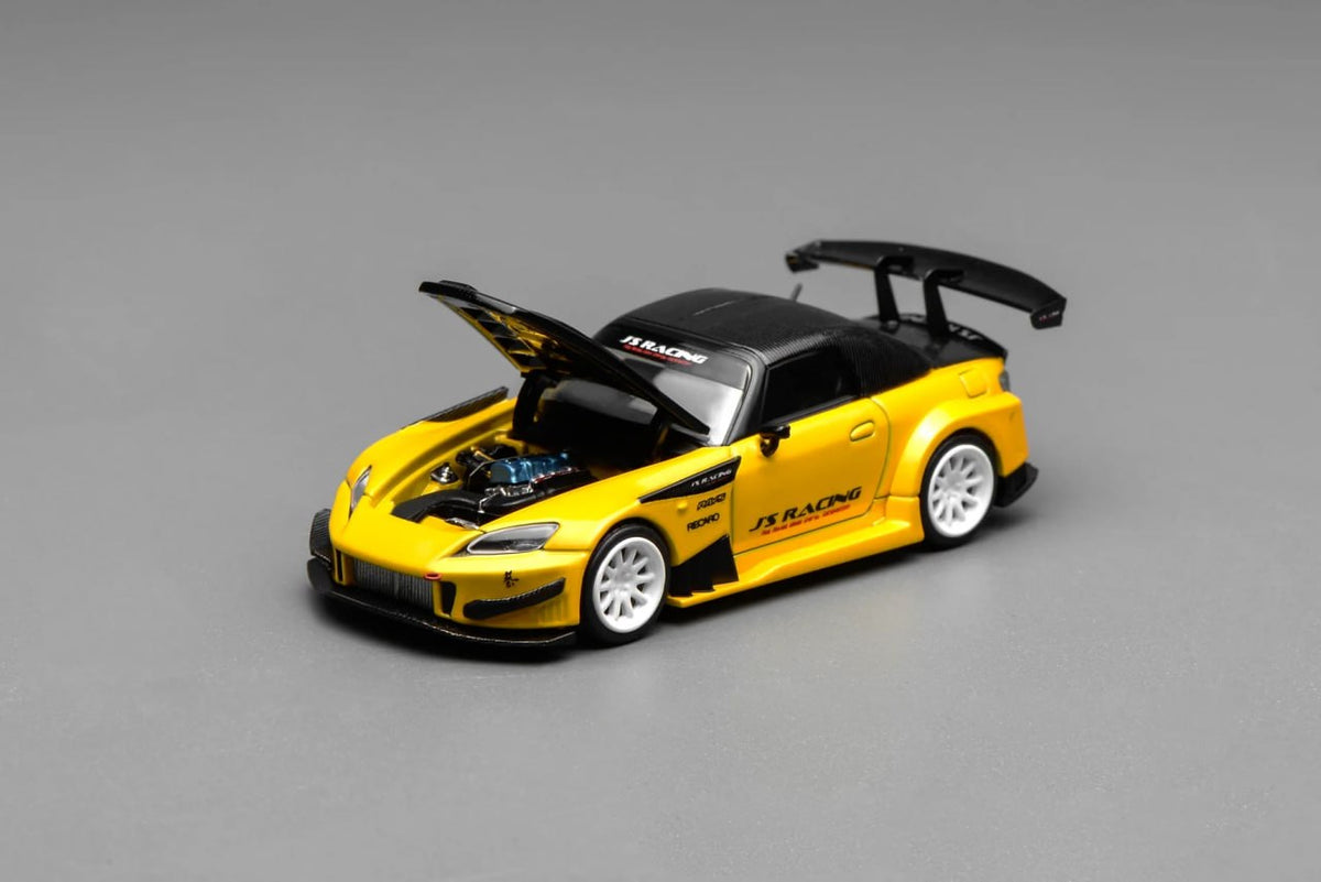 Motorhelix 1:64 Honda S2000 J's Racing finished in Indy Yellow Pearl