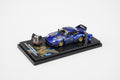 Motorhelix 1/64 RWB Porsche 993 Royal Ocean diecast model in acrylic display case