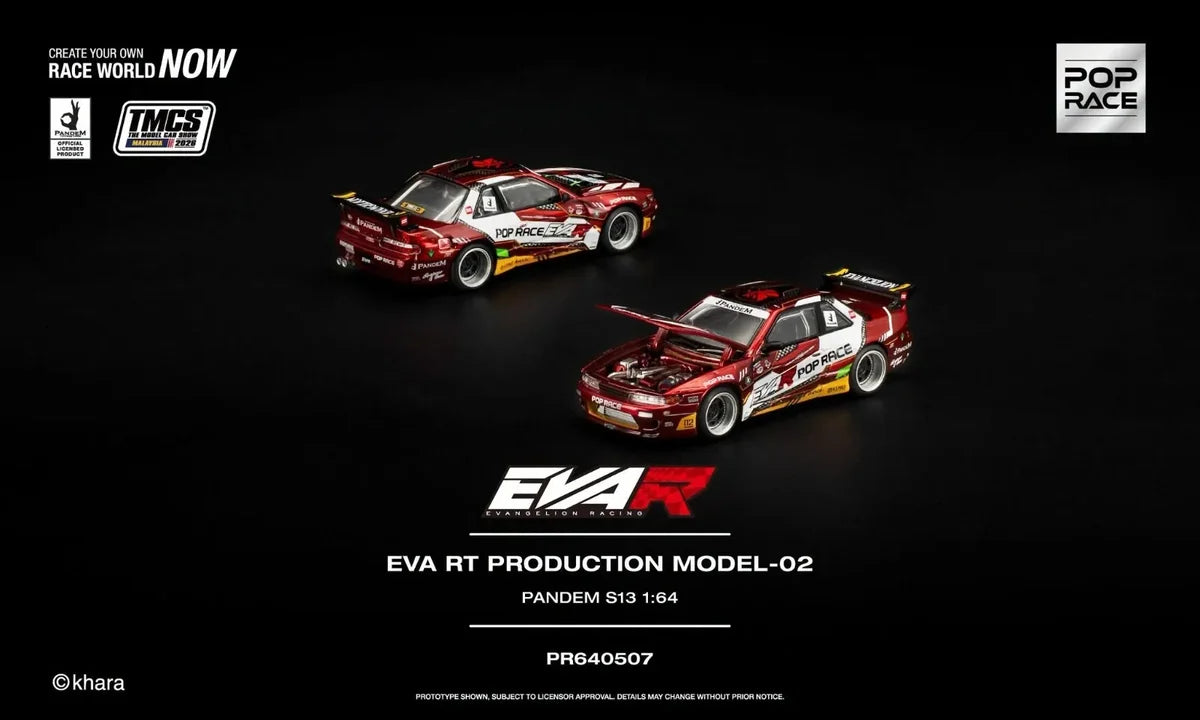 Poprace 1/64 Pandem S13 Evoke RT Production Model-02 diecast model car