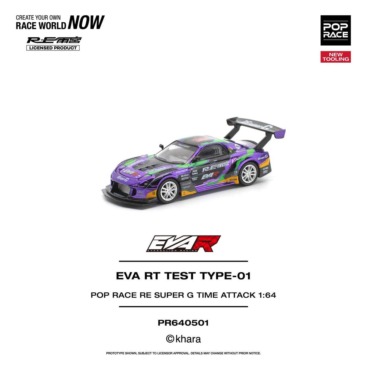 Poprace Super G Time Attack EVA RT Test Type-01 collector diecast from above