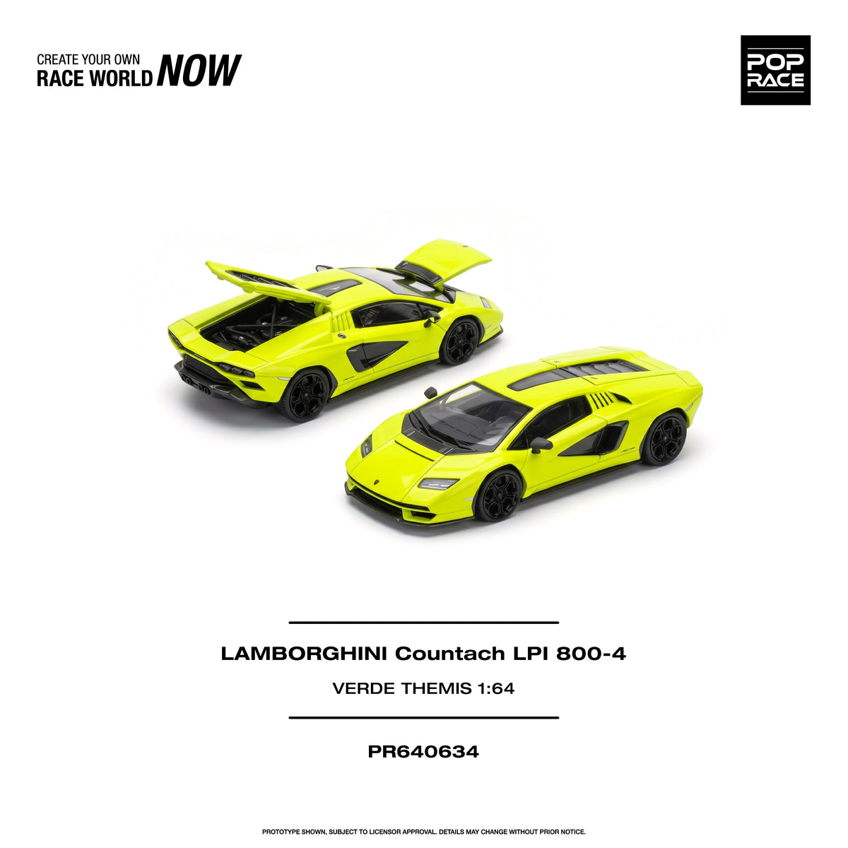 Poprace 1/64 Lamborghini Countach LPI 800-4 in Verde Themis green