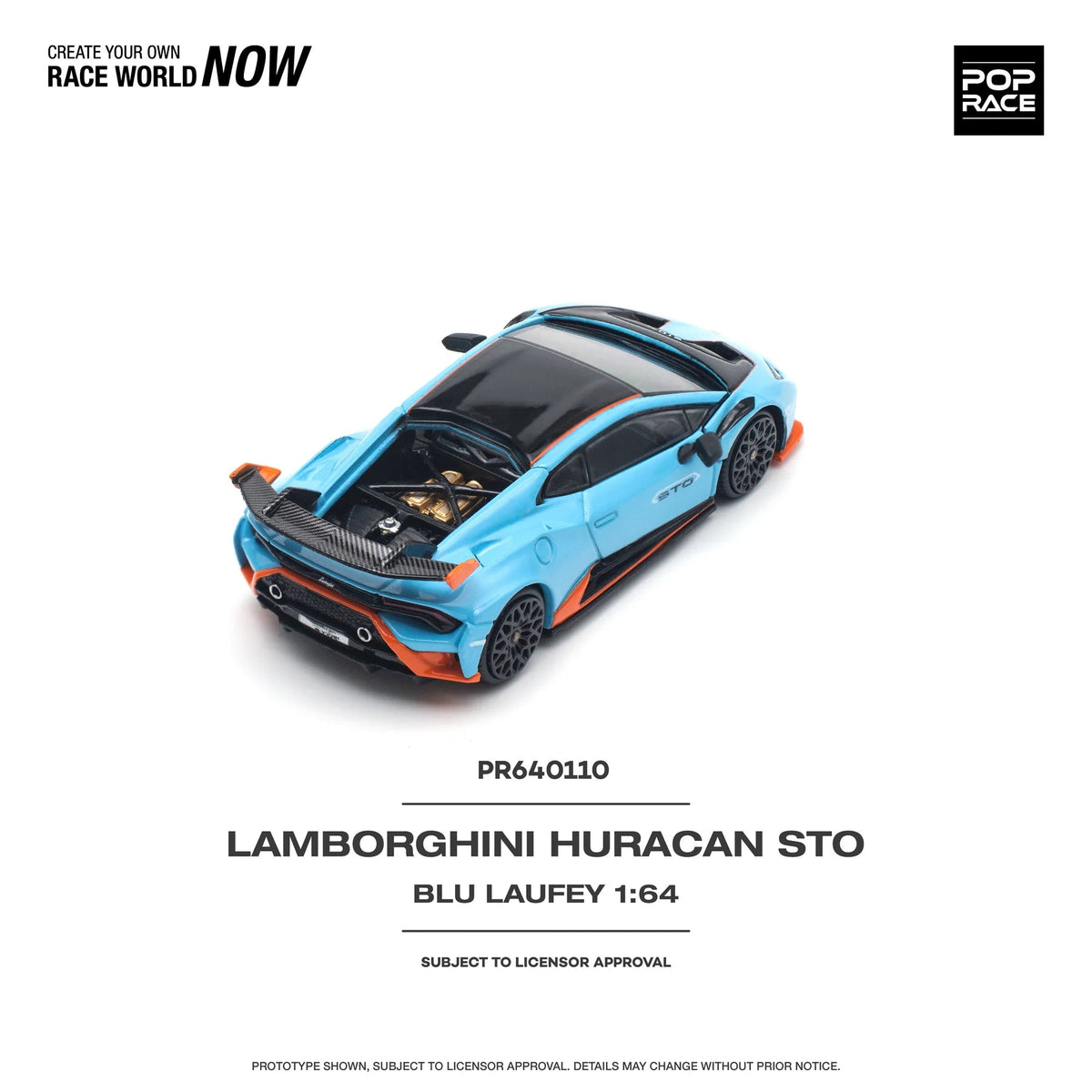 Poprace Huracán STO collector car model showing Arancio Xanto accent details