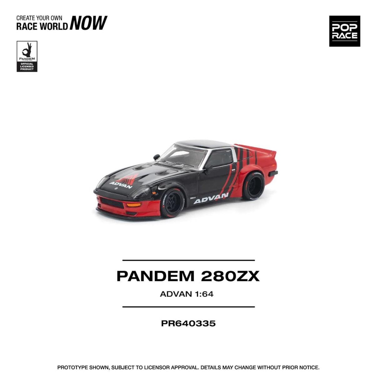 Poprace 1/64 Pandem 280ZX Advan diecast model car