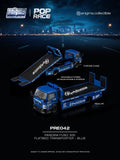 Poprace 1/64 Pandem Fuso 300 Transporter in blue, blister pack