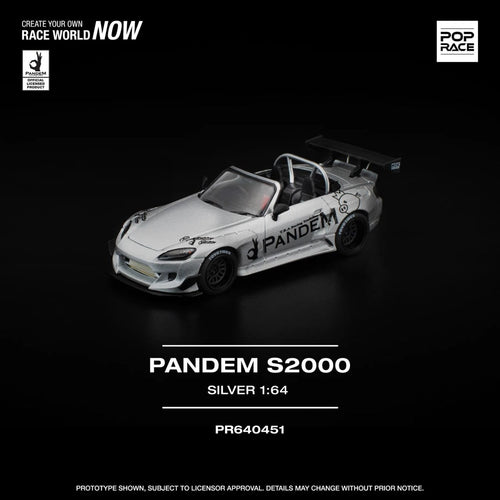 Silver Poprace 1/64 Pandem S2000 diecast model