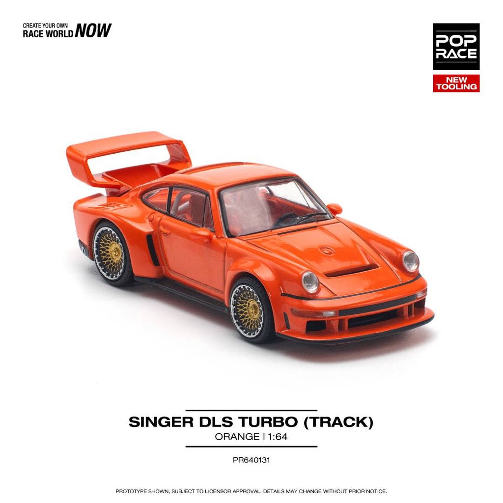POPRACE 1/64 SINGER DLS TURBO (TRACK) ORANGE PR640131 1:64 diecast model
