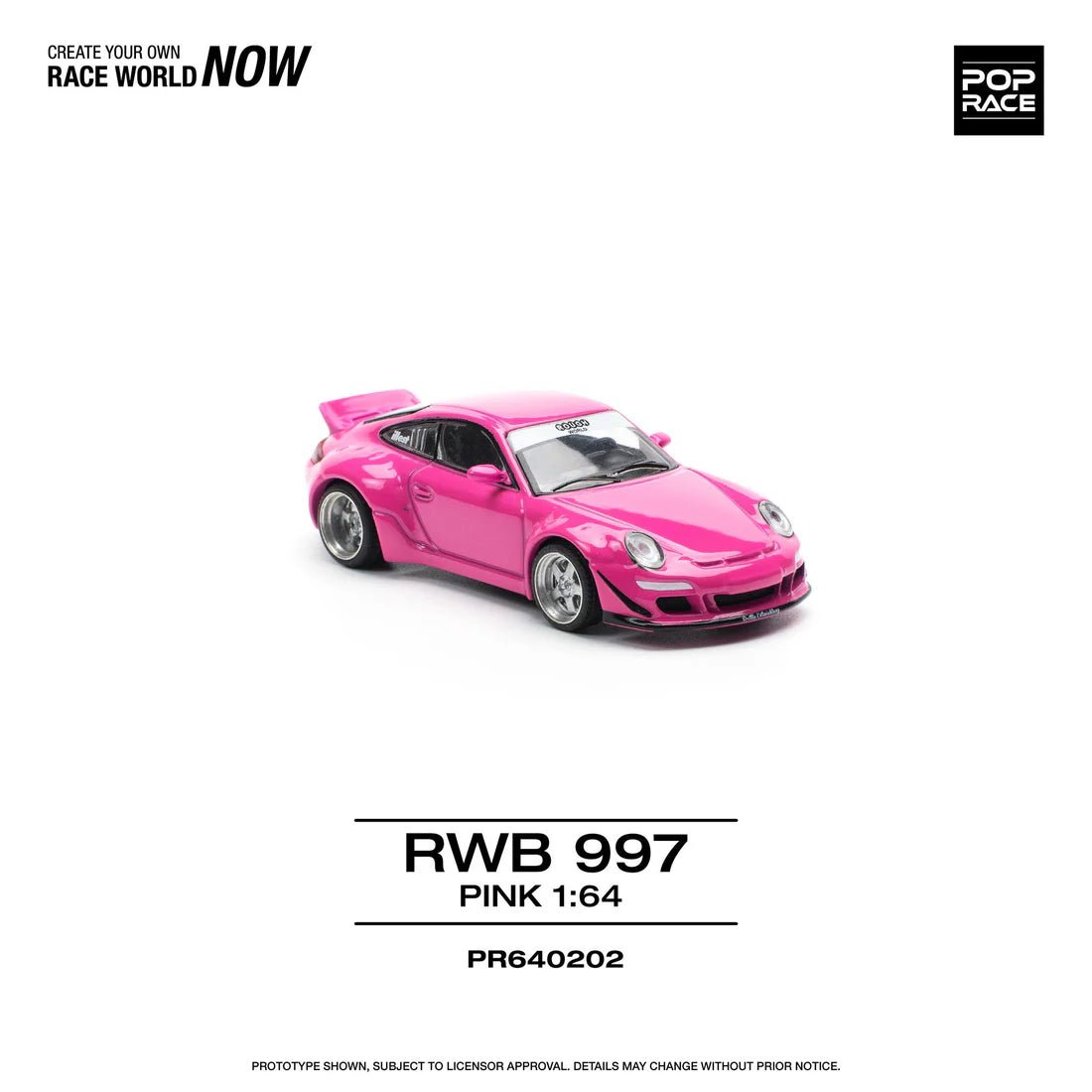 POPRACE 1/64 RWB 997 - PINK PR640202 1:64 diecast model