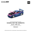 POPRACE 1/64 MAZDA RX7 RE - AMEMIYA - BLUE/PINK PR640240 1:64 diecast model