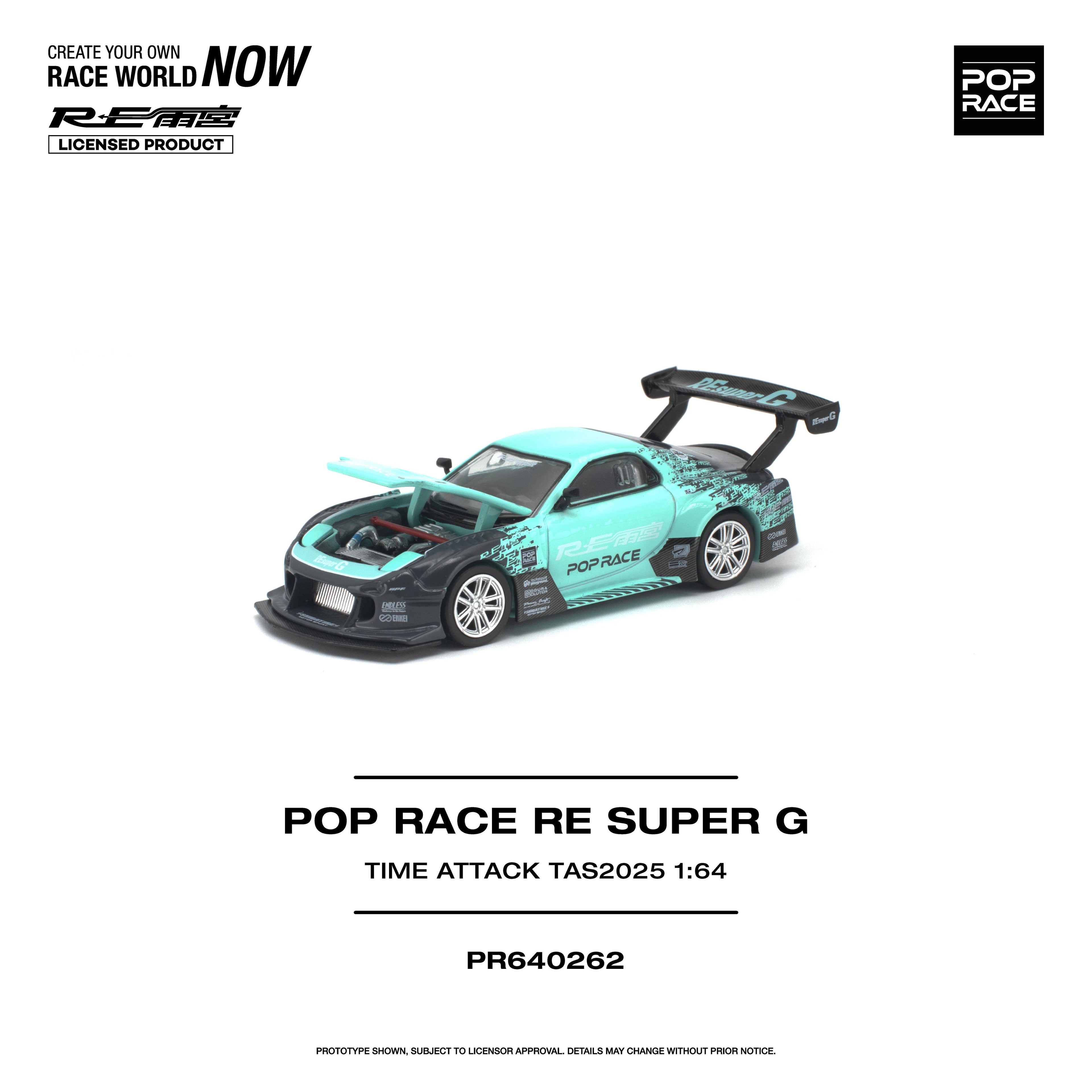 (PREORDER) POPRACE 1/64 POP RACE RE SUPER G TIME ATTACK TAS 2025 PR640262 1:64 diecast model