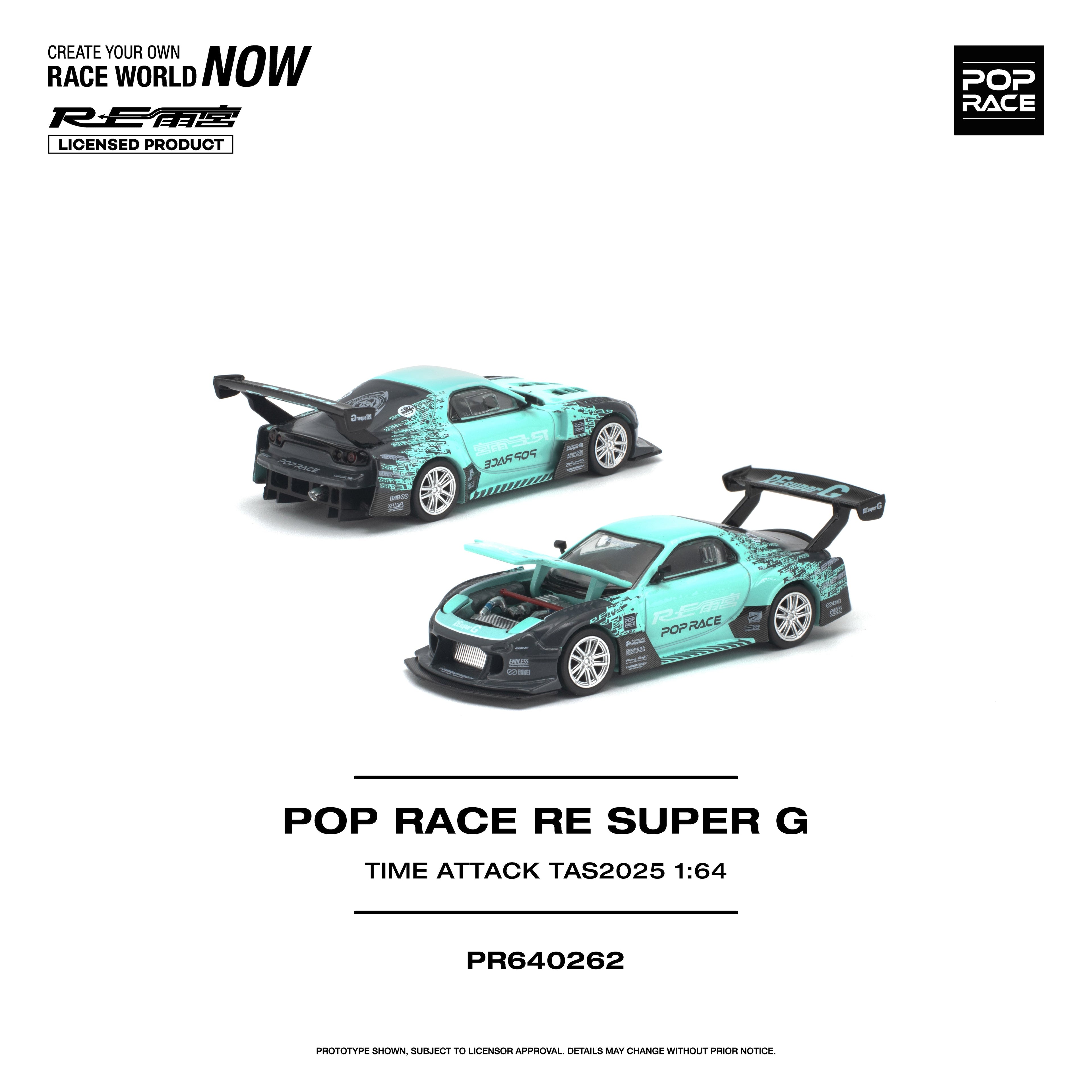 (PREORDER) POPRACE 1/64 POP RACE RE SUPER G TIME ATTACK TAS 2025 PR640262 1:64 diecast model