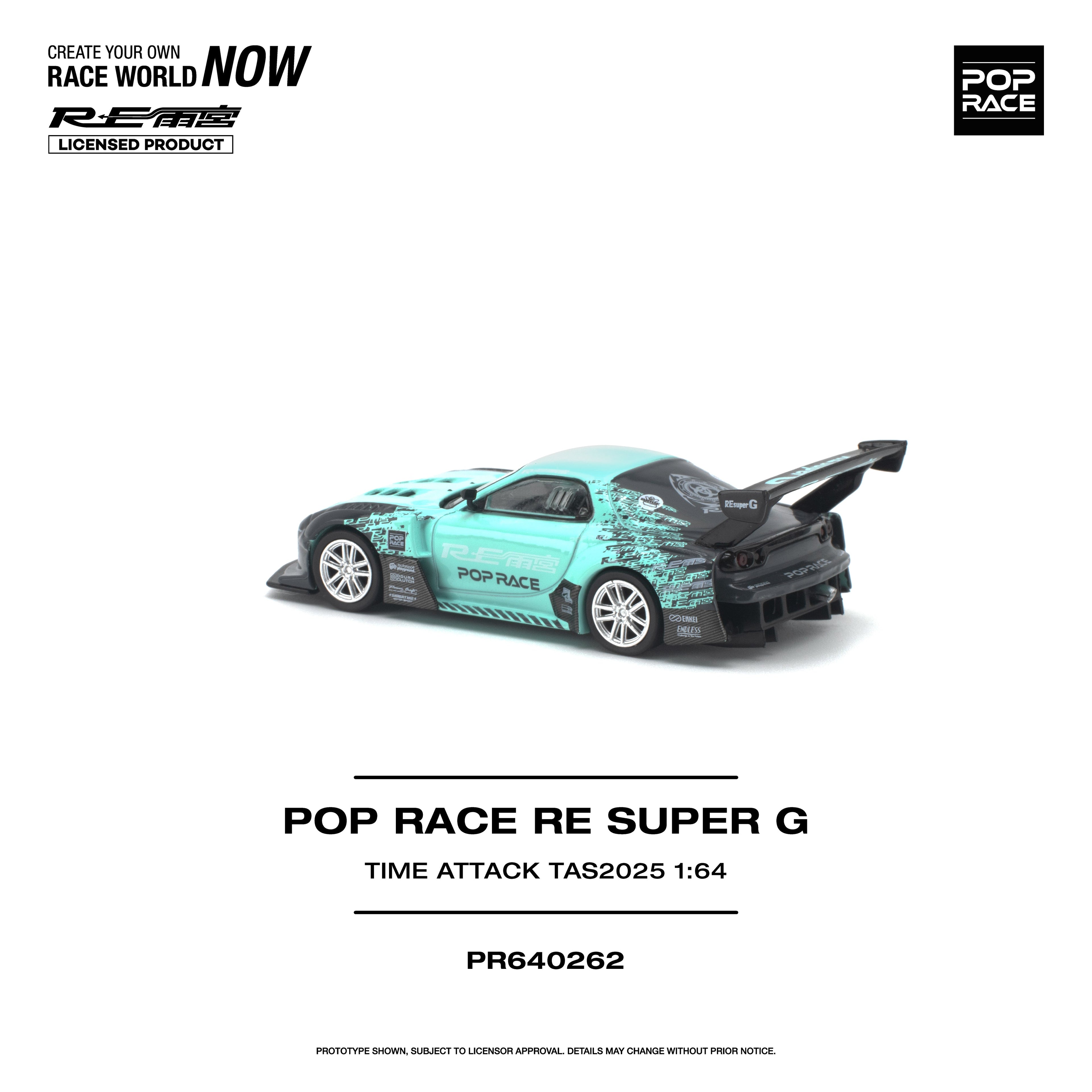 (PREORDER) POPRACE 1/64 POP RACE RE SUPER G TIME ATTACK TAS 2025 PR640262 1:64 diecast model