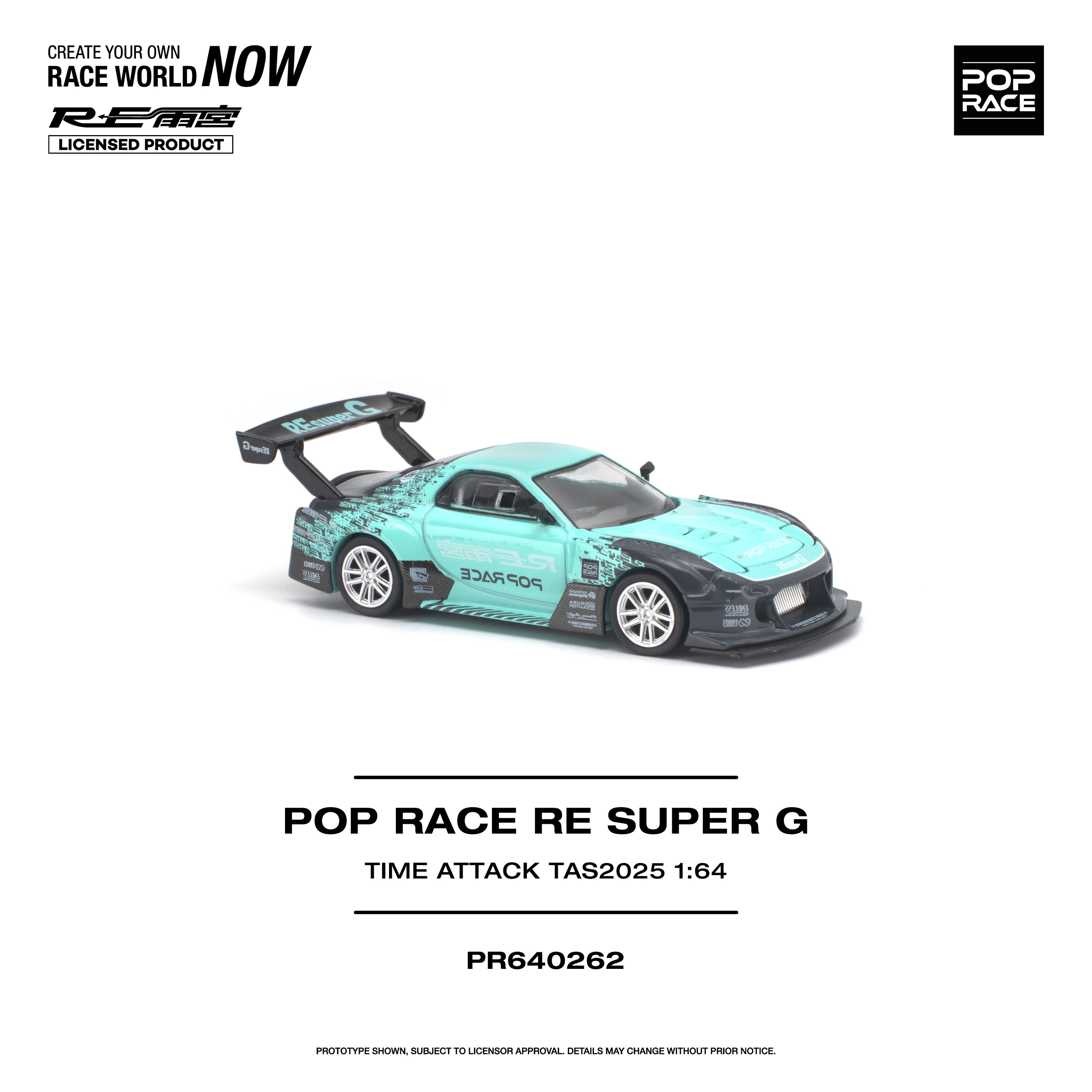 (PREORDER) POPRACE 1/64 POP RACE RE SUPER G TIME ATTACK TAS 2025 PR640262 1:64 diecast model