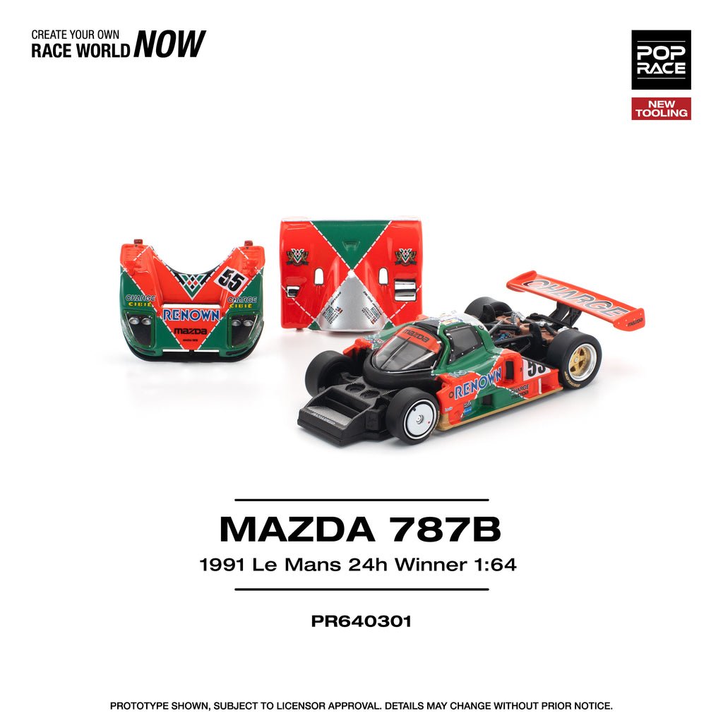 POPRACE 1/64 MAZDA 787B 1991 LE MANS 24H WINNER PR640301 1:64 diecast model