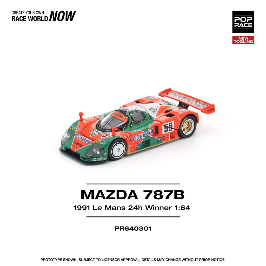 POPRACE 1/64 MAZDA 787B 1991 LE MANS 24H WINNER PR640301 1:64 diecast model