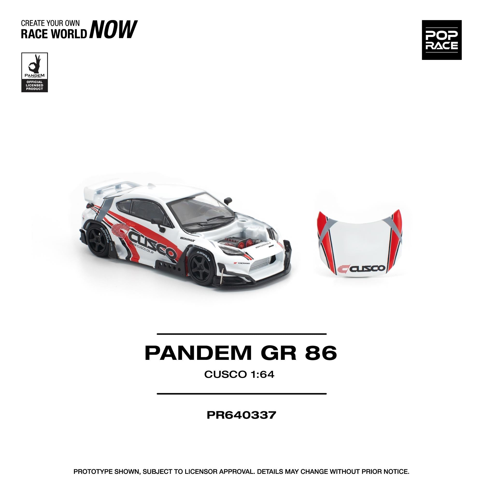 (PREORDER) POPRACE 1/64 PANDEM GR86 - CUSCO PR640337 1:64 diecast model