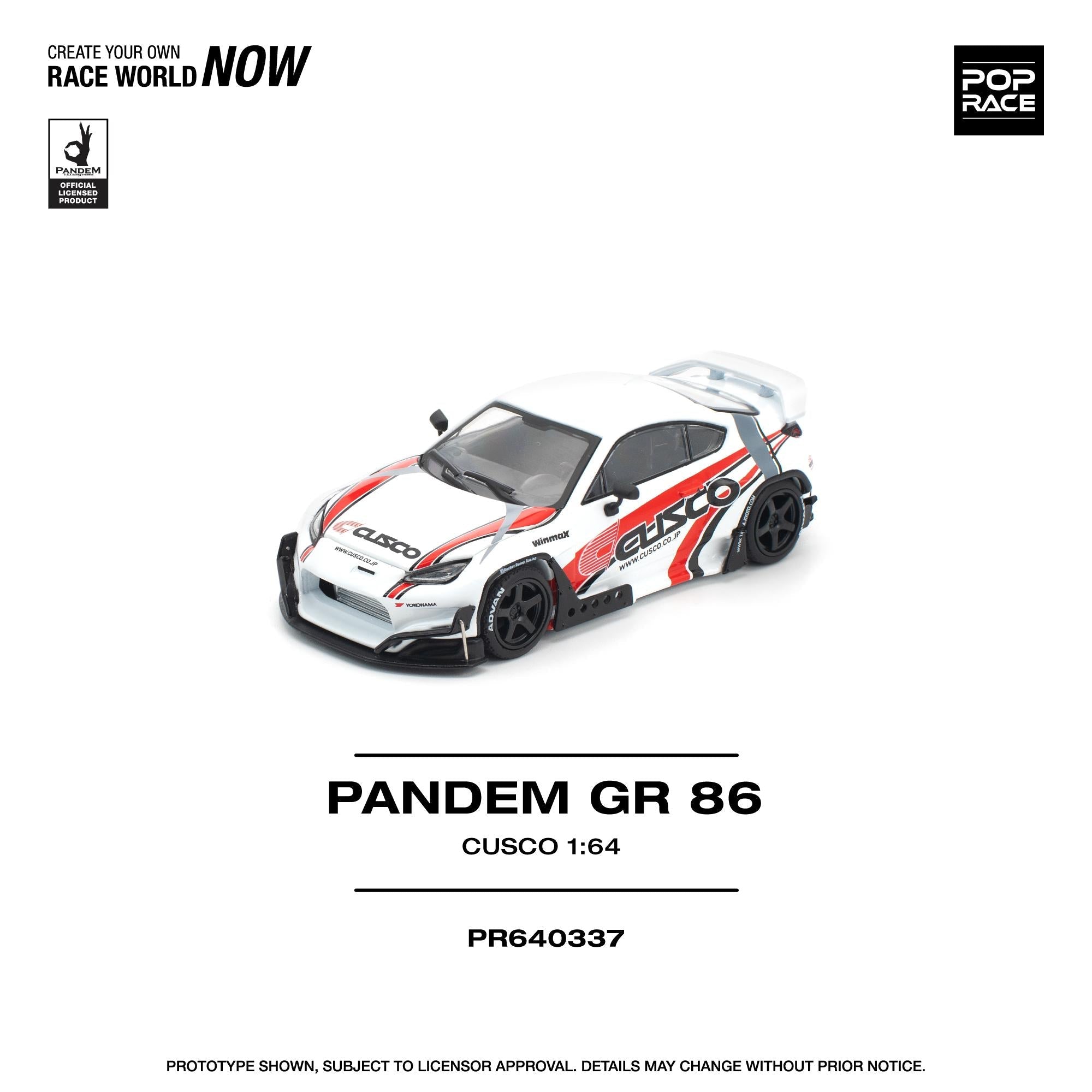 (PREORDER) POPRACE 1/64 PANDEM GR86 - CUSCO PR640337 1:64 diecast model