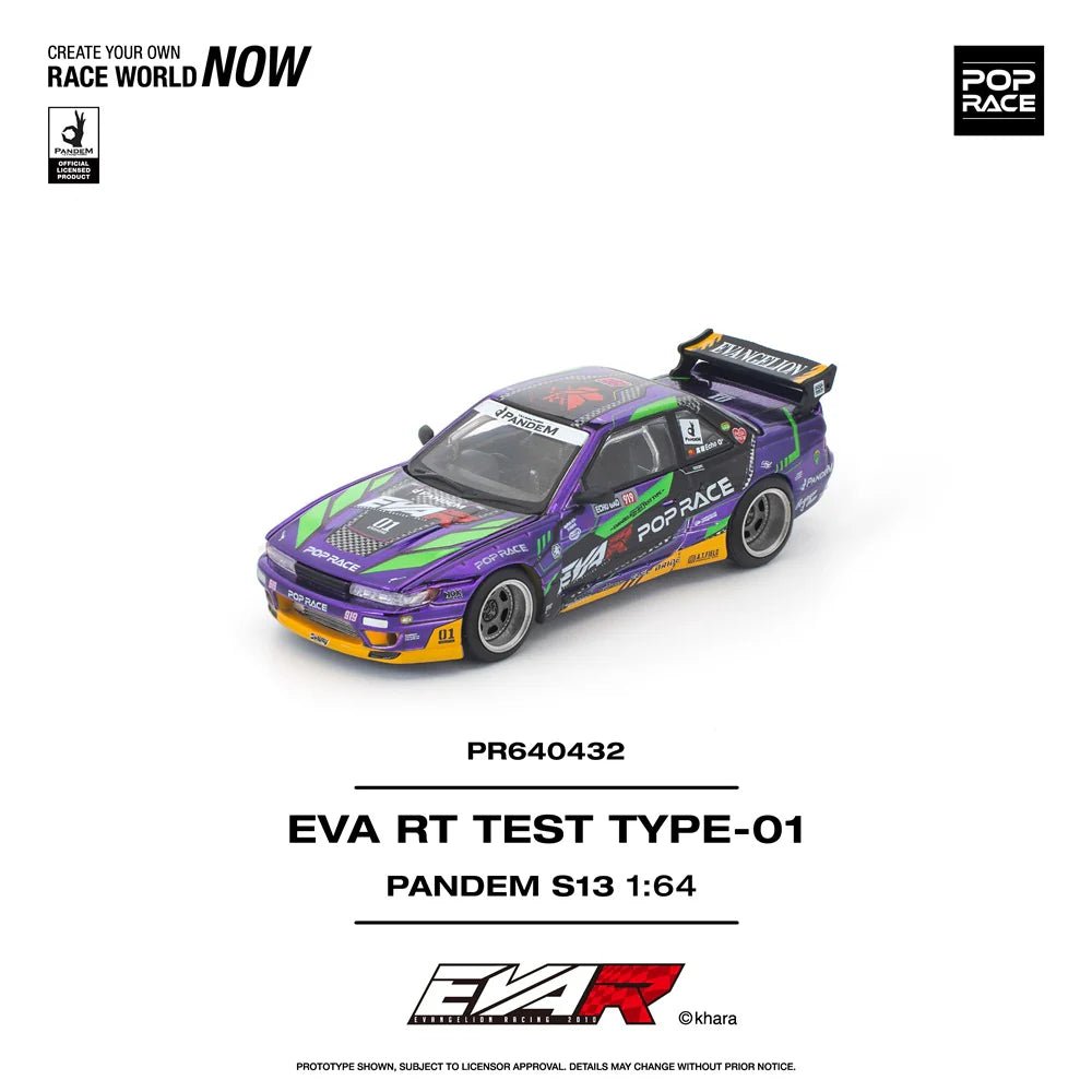 POPRACE 1:64 PANDEM S13 EVA RT TEST TYPE - 01 PR640432 1:64 diecast model