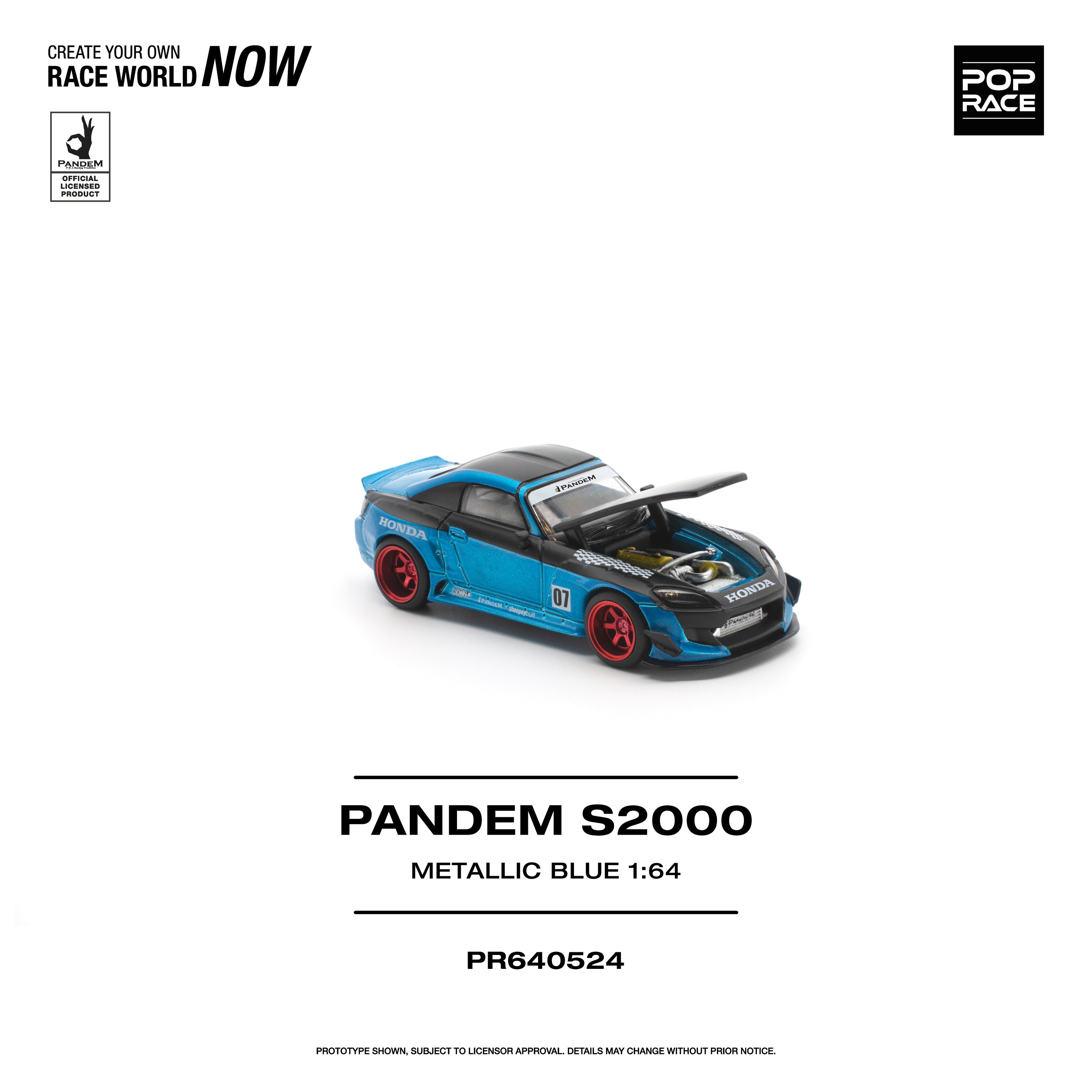 (PREORDER) POPRACE 1/64 PANDEM S2000 METALLIC BLUE PR640524 1:64 diecast model