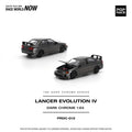 (PREORDER) POPRACE 1/64 LANCER EVOLUTION IV - DARK CHROME PRDC013 1:64 diecast model