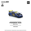 POPRACE 1/64 PANDEM CIVIC EG6 BLUE/BLACK PR640365 1:64 diecast model