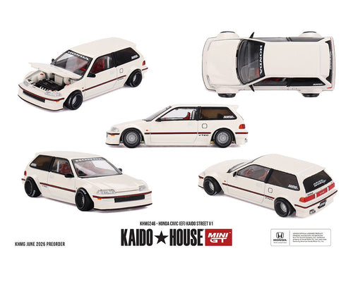 (PREORDER) Kaido House x Mini GT 1:64 Honda Civic (EF) Kaido Street V1 – Limited Edition 1:64 diecast model
