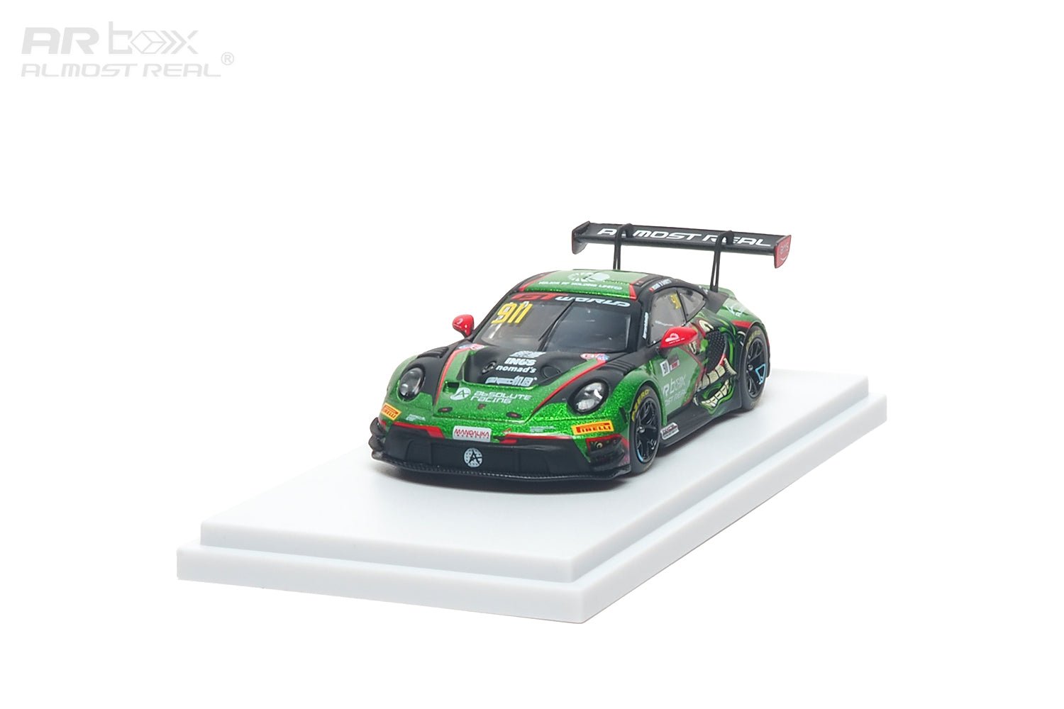 (PREORDER) Almost Real 1/64 Porsche 911 GT3 R 2026 GT World Challenge Asia Mandalika 640006021 911 1:64 diecast model