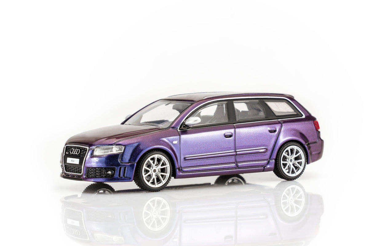 (PREORDER) Motorhelix 1/64 Audi RS4 (B7) 2005 - Armygirl Purple Pearl M68311 1:64 diecast model