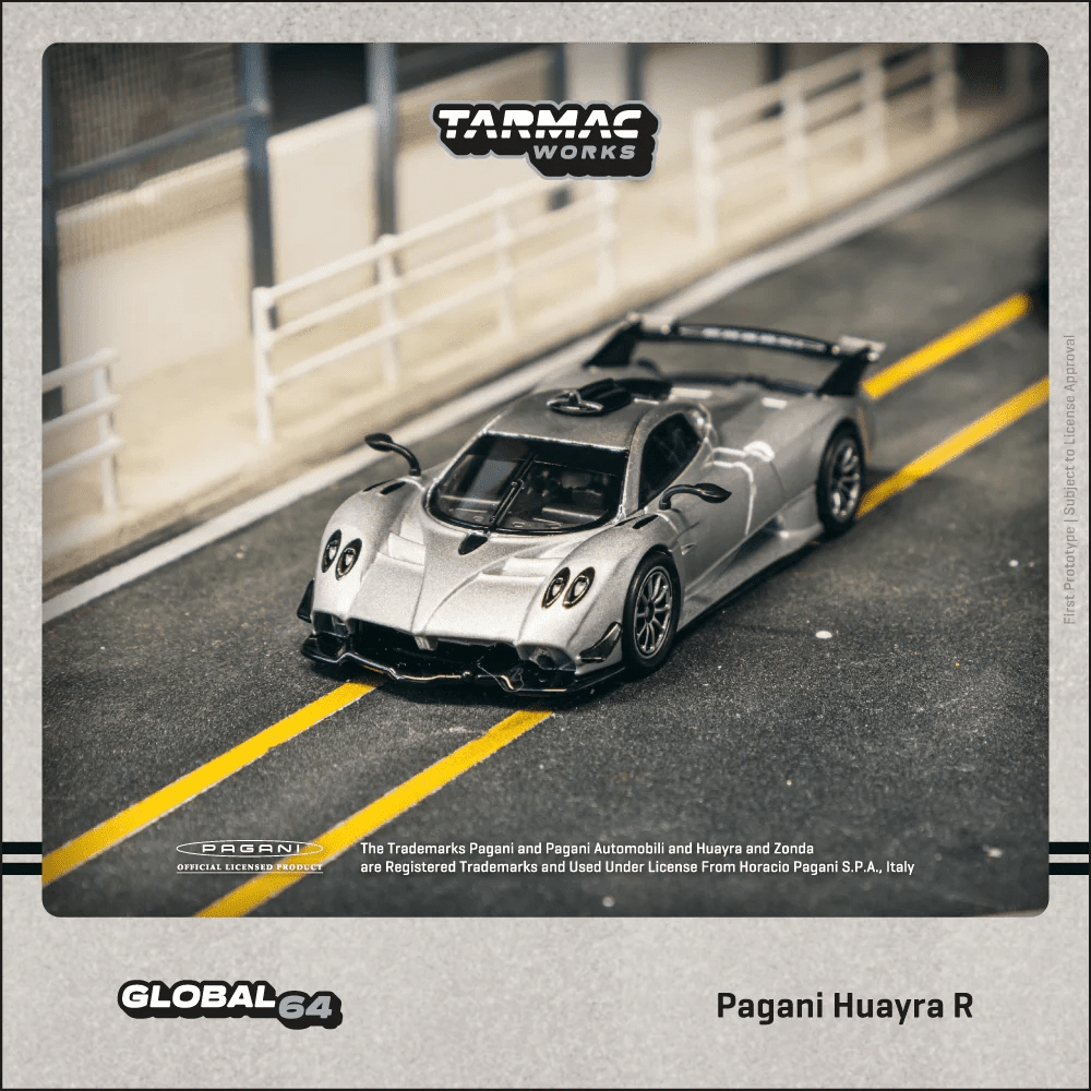 TARMAC WORKS GLOBAL64 1/64 Pagani Huayra R Satin Silver T64G-TL035-SL 1:64 diecast model