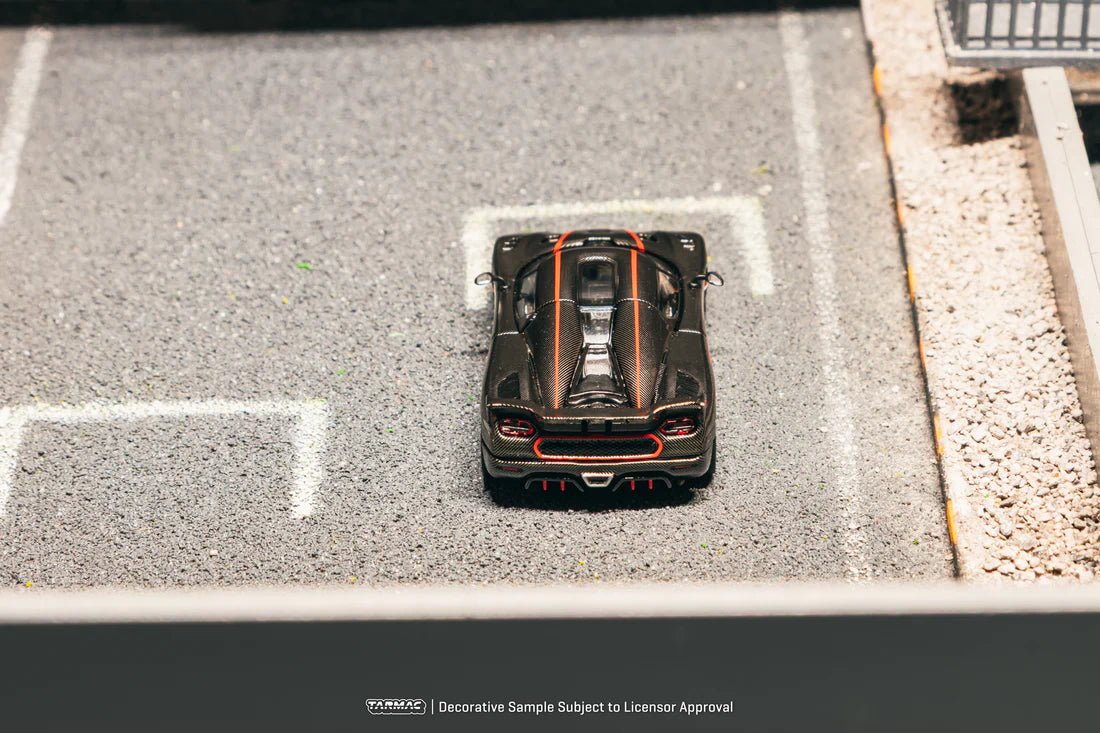 TARMAC WORKS GLOBAL64 1/64 Koenigsegg Agera RS Black Carbon Fiber / Red Accents T64G-TL005-BCF 1:64 diecast model