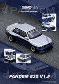 INNO64 1/64 PANDEM E30 M3 SILVER/BLUE IN64-E30P-SILBLU 1:64 diecast model