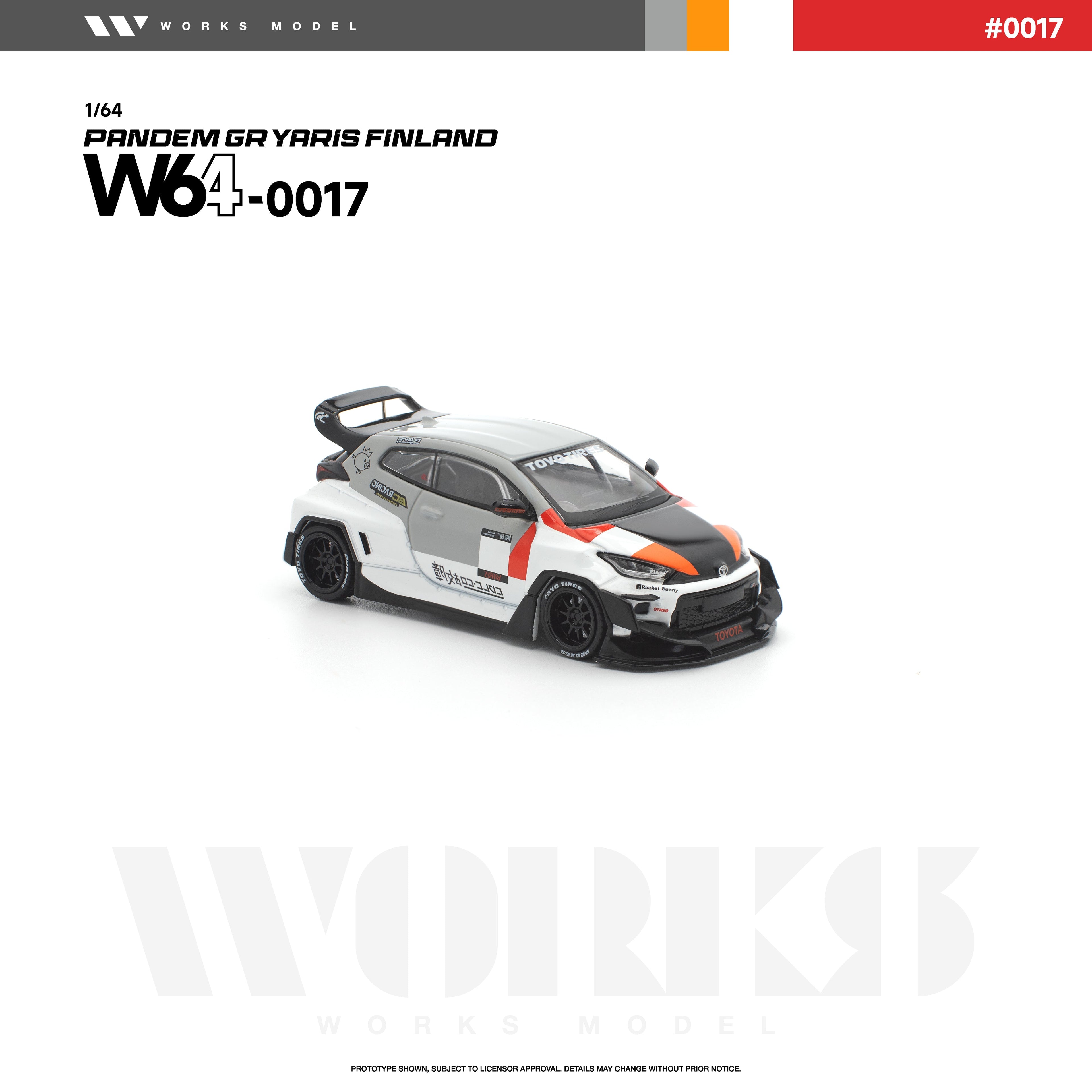 (PREORDER) WORKS 1/64 PANDEM GR YARIS FINLAND W640017 1:64 diecast model