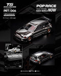 (PREORDER) POPRACE x TS Exclusives 1/64 PANDEM EG6 SILVER CHROME PRT006 1:64 diecast model