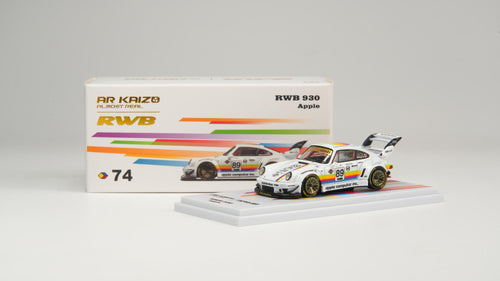AR Kaizo 1/64 RWB 930 Apple diecast model in white and red livery