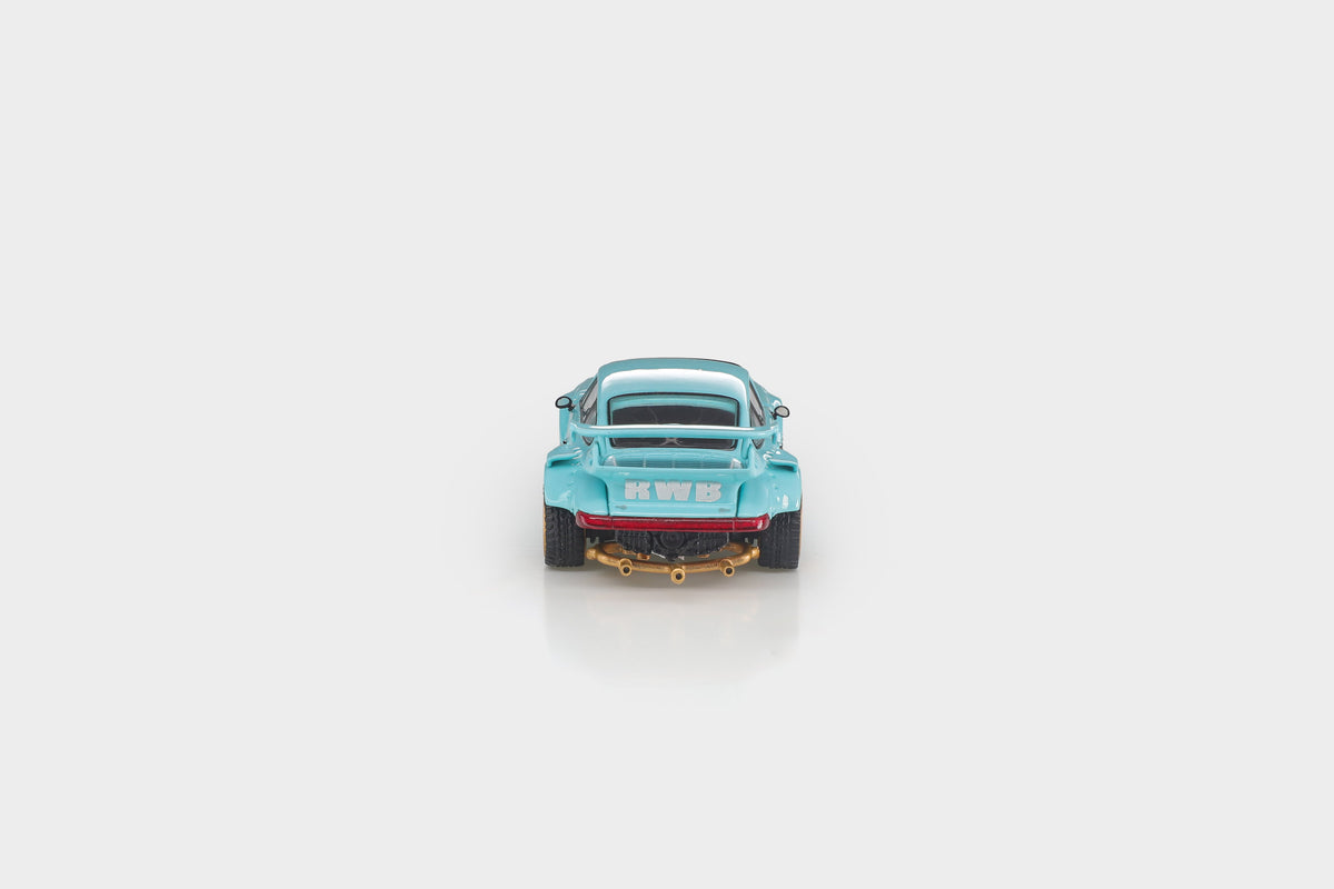 RWB 930 diecast model, Tiffany Blue livery, side profile