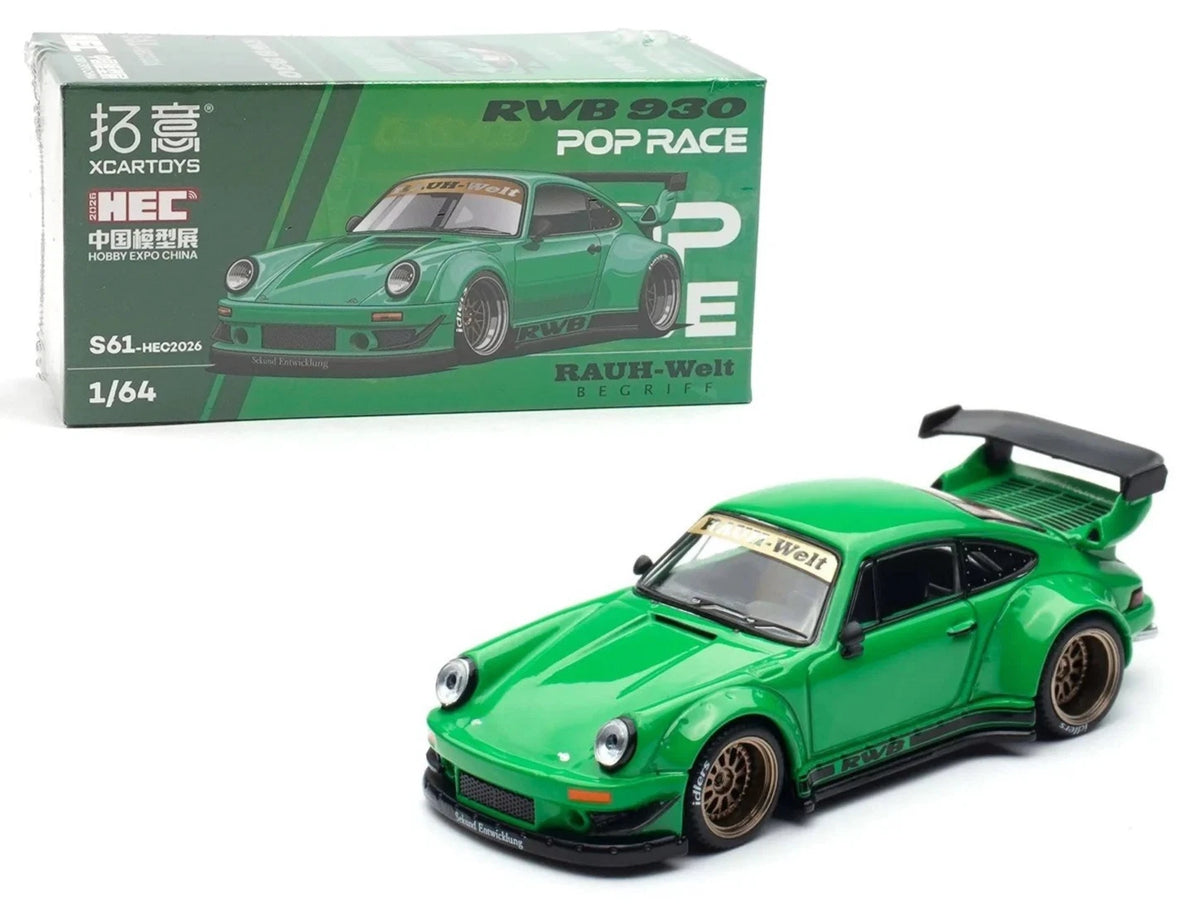 PopRace 1/64 RWB 930 in green with HEC livery