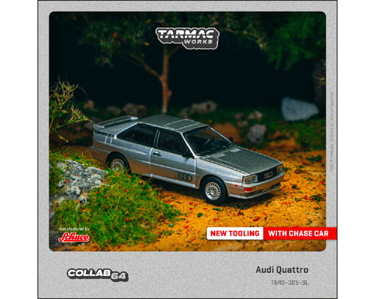 Tarmac Works 1:64 Audi Quattro in Silver – Collab64
