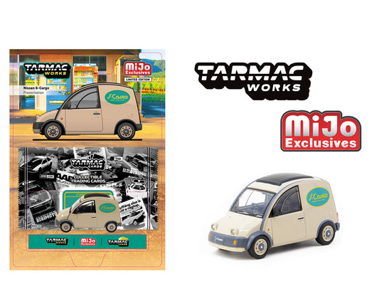 Tarmac Works 1:64 Nissan S-Cargo Presentation Model Car and Trading Cards Combo Set in White – Mijo Exclusives