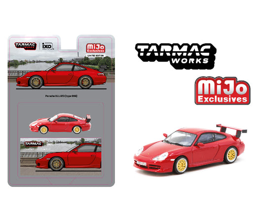 Tarmac Works 1:64 Porsche 911 GT3 (Type 996) in Red – Mijo Exclusives