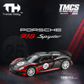 1/64 scale Porsche 918 Spyder diecast model in white with racing number 25