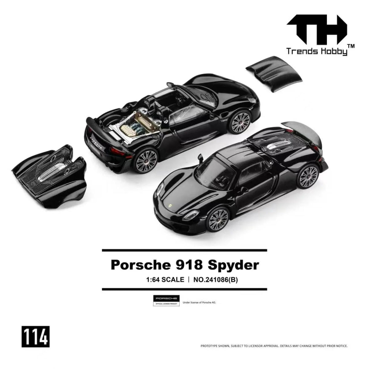 Trends Hobby 1/64 scale Porsche 918 Spyder in black